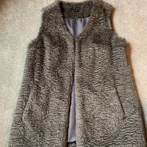 Tribal brand faux fur vest